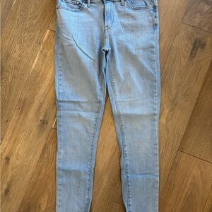 Levi's Women's 711 Skinny Sky Blue Jeans With Two Horse Iconic Label